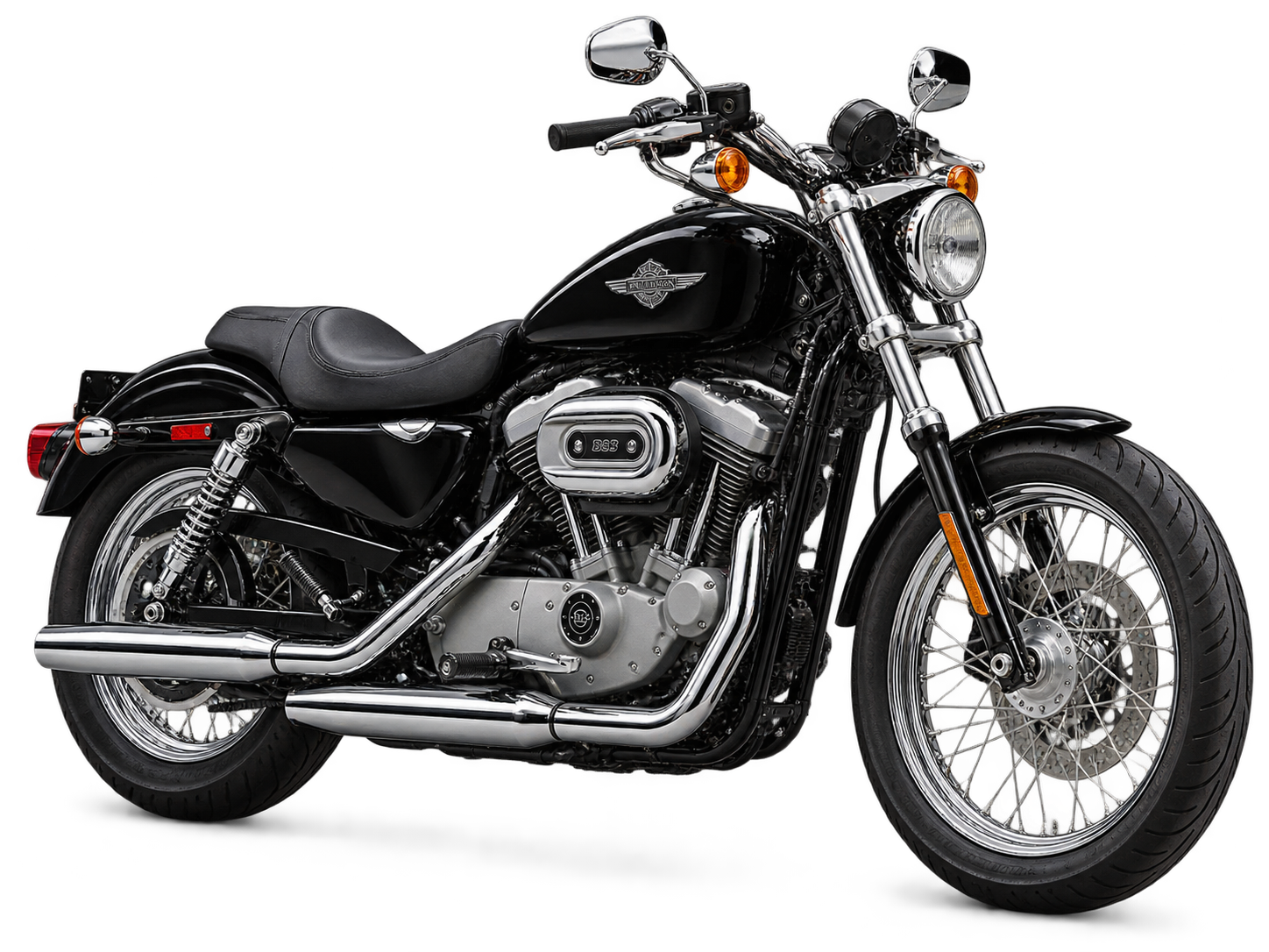 Black 2009 Harley-Davidson Sportster XL883L motorcycle